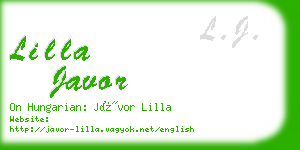 lilla javor business card